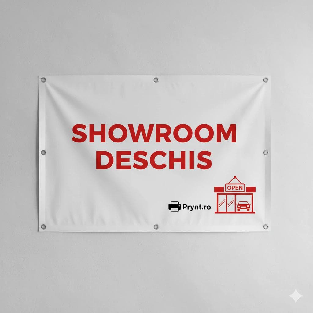 Banner Showroom Deschis