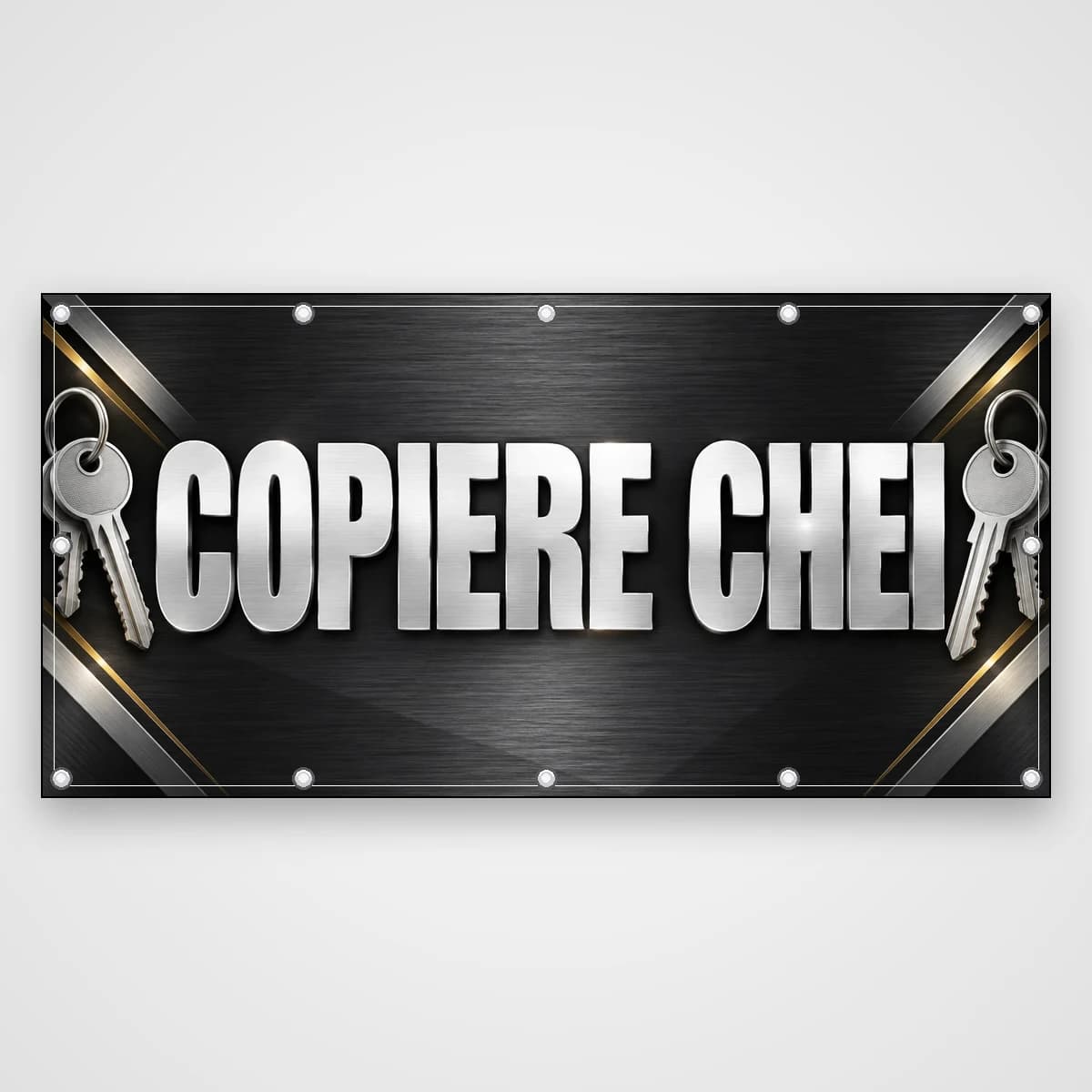 Banner Copiere chei – metalic