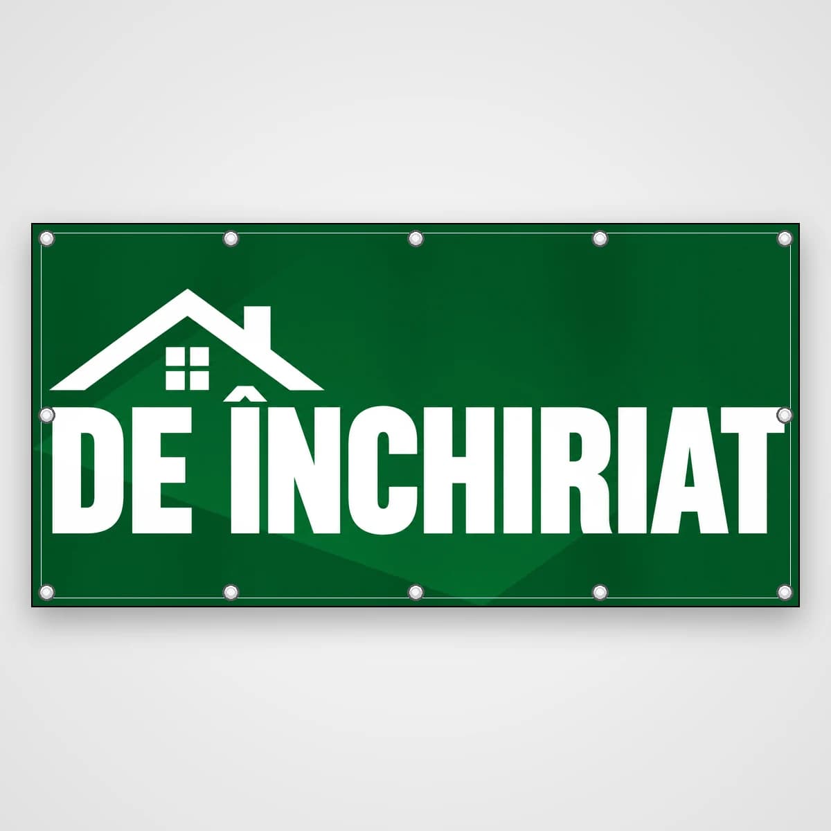 Banner De închiriat cu casă – verde și alb