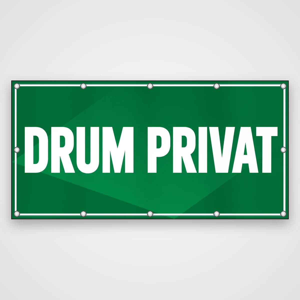 Banner Drum privat – indicator verde