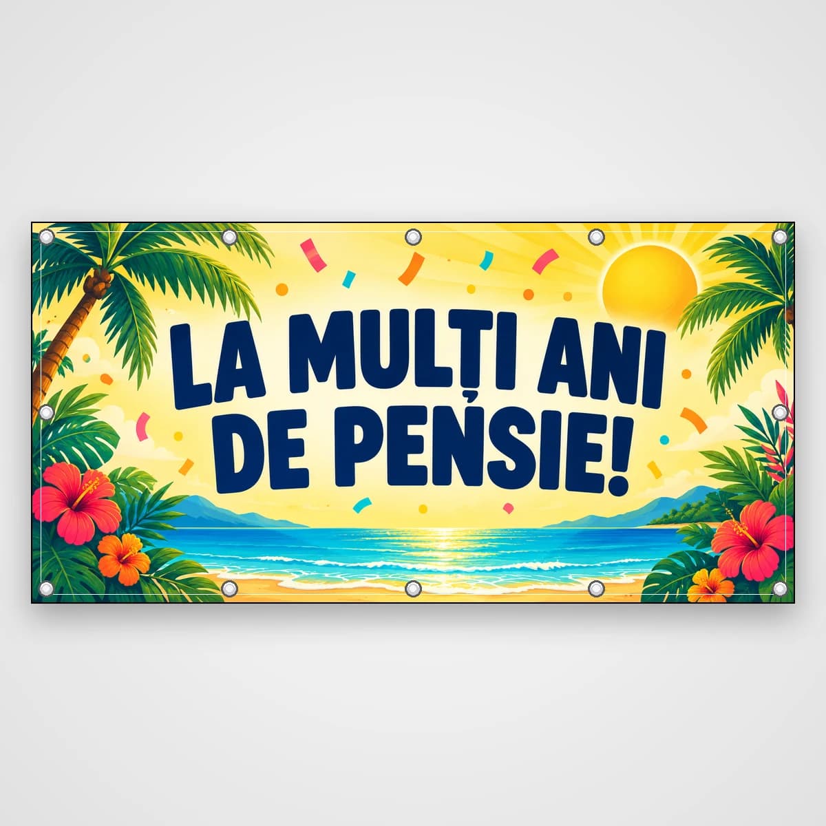 Banner La mulți ani de pensie! – vacanță la soare