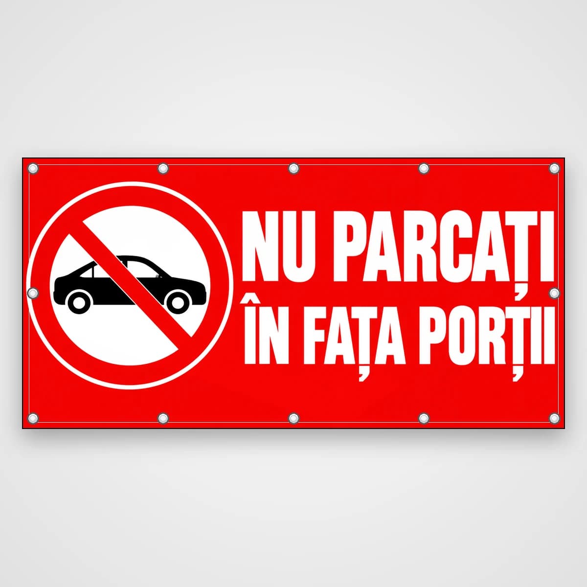 Banner Nu parcați în fața porții
