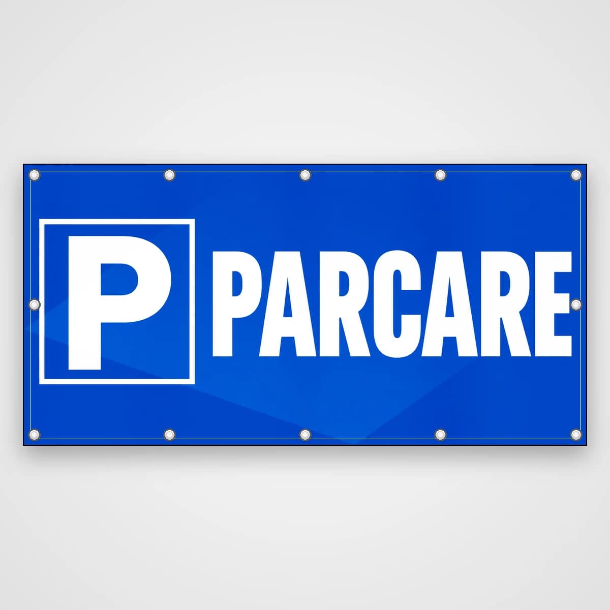 Banner Parcare – P mare albastru