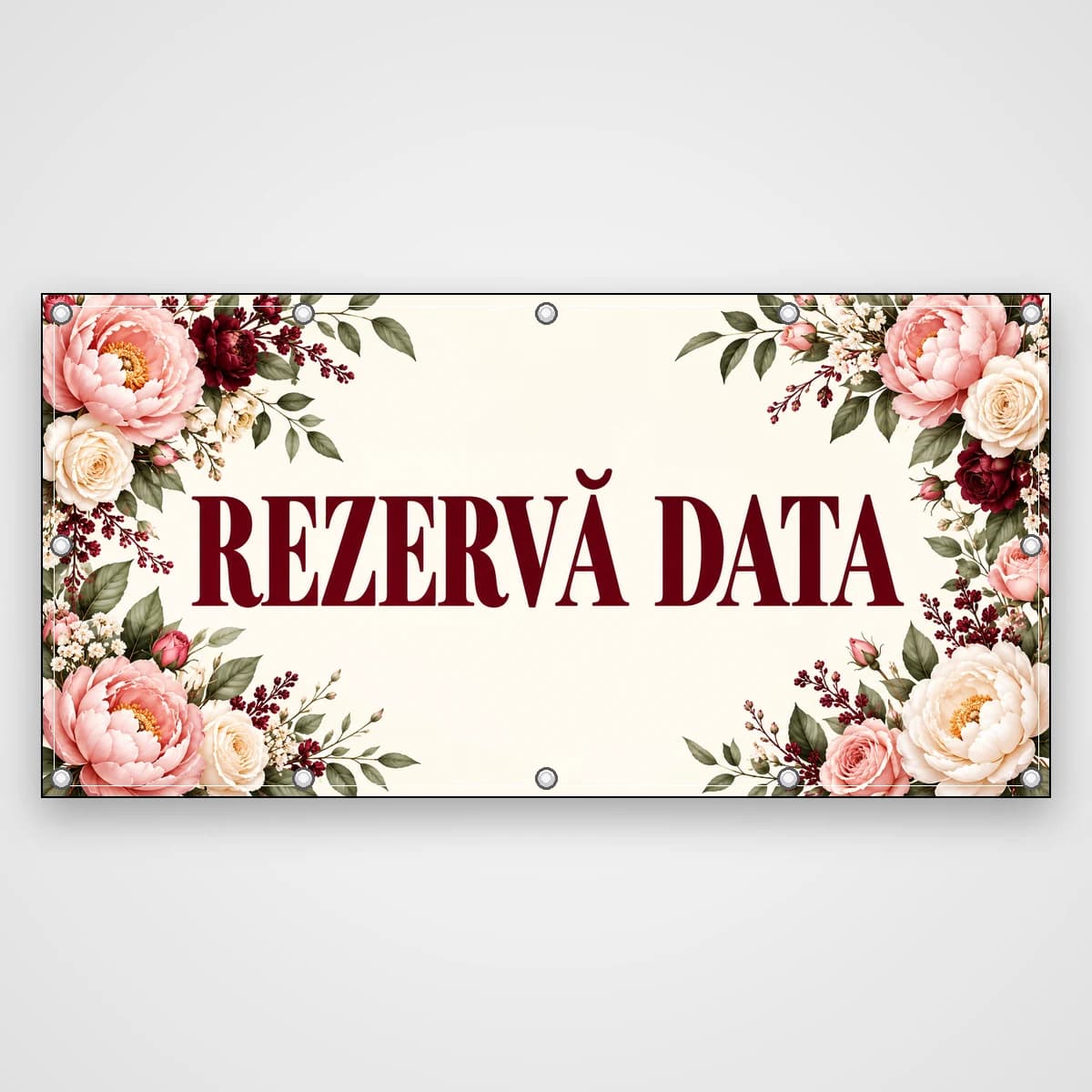 Banner Save the Date – flori elegante