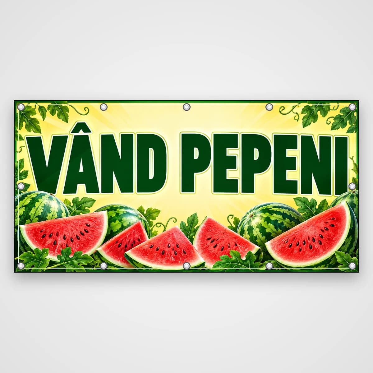 Banner Vând pepeni – pepene verde