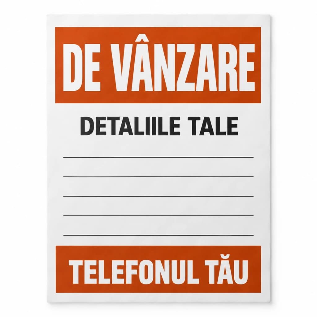Afiș De vânzare personalizat · 1 bucată, A3