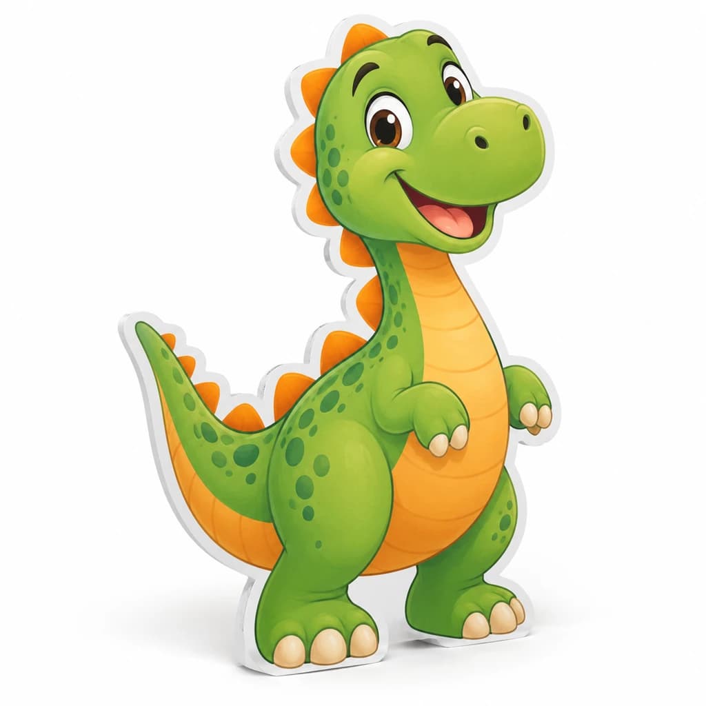Decor PVC dinozaur decupat pentru aniversare · 1 bucată, 80 × 100 cm