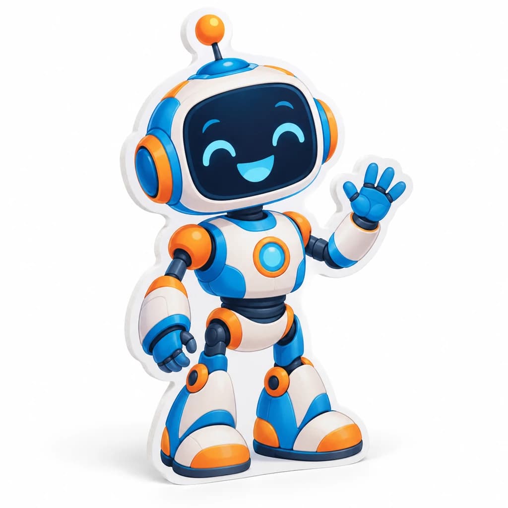 Decor PVC robot pentru petrecere copii · 1 bucată, 65 × 100 cm
