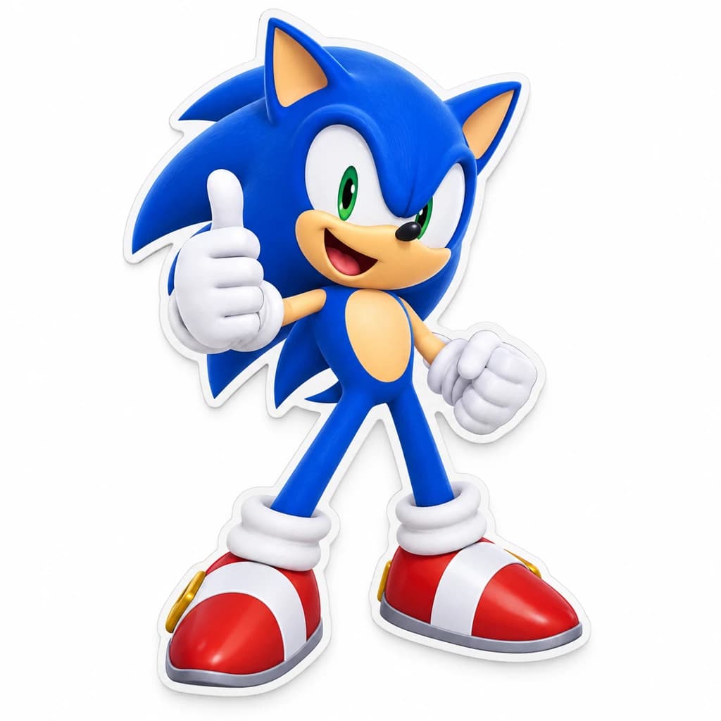 Decor PVC Sonic decupat pentru petrecere · 1 bucată, 85 × 100 cm