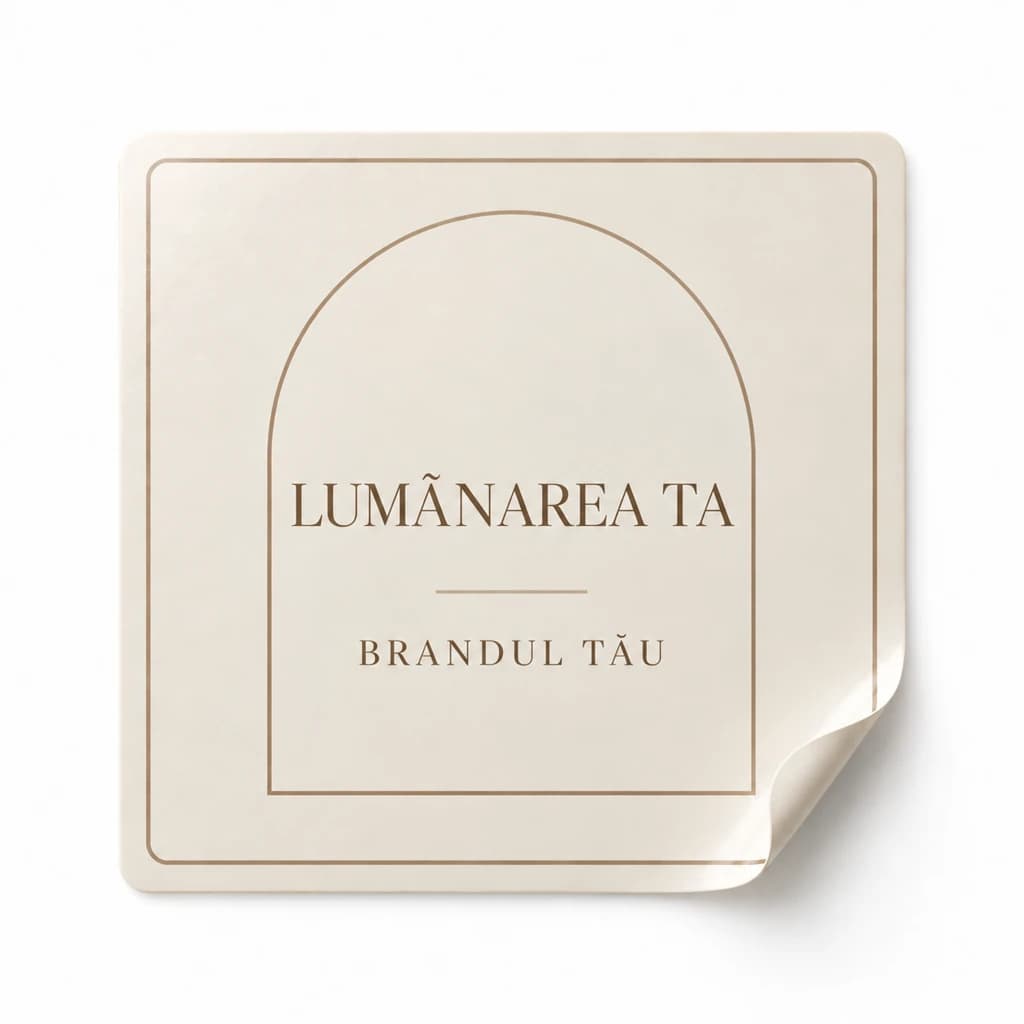 Etichete personalizate pentru lumânări · 50 bucăți, 7 × 7 cm