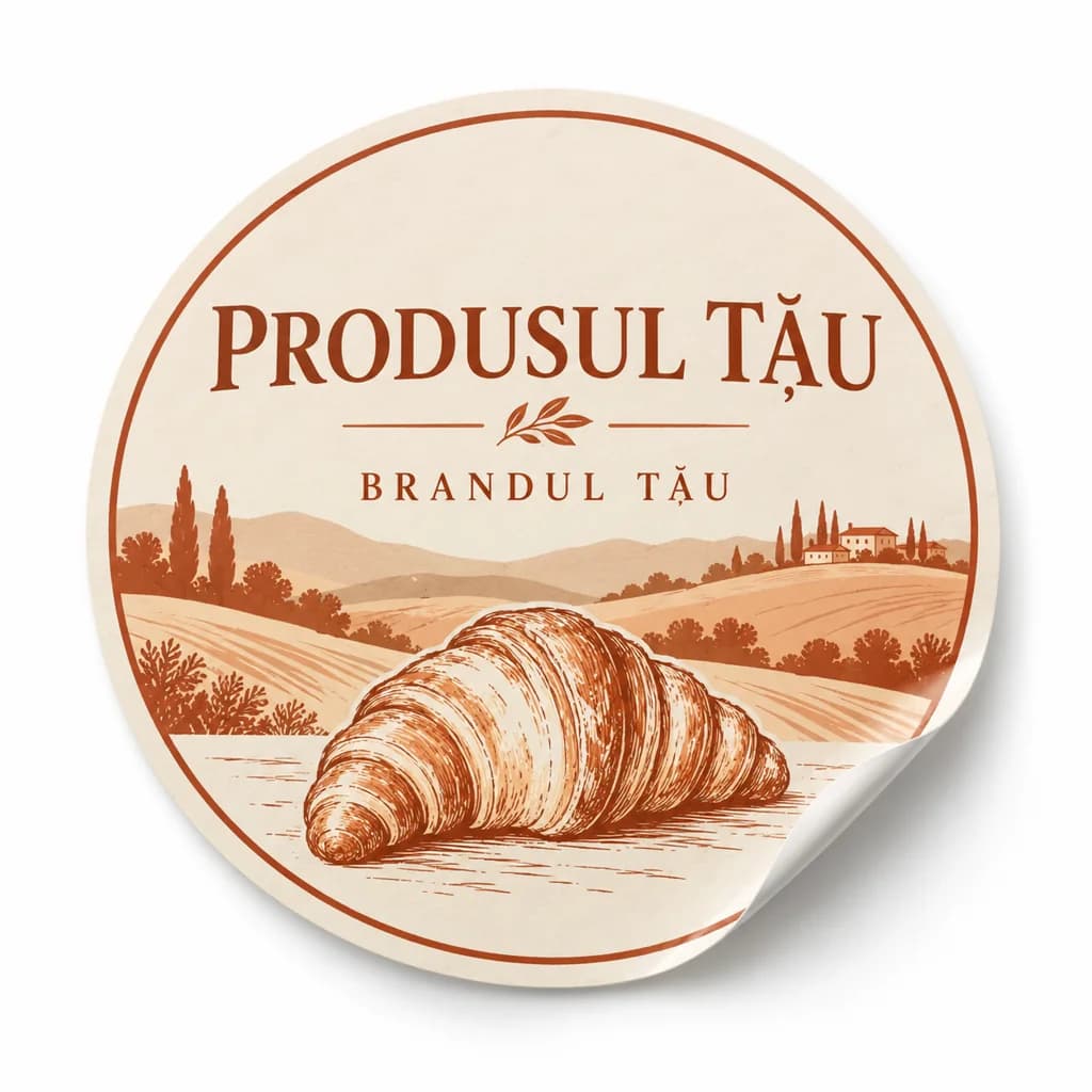 Etichete personalizate pentru patiserie · 50 bucăți, 8 × 8 cm