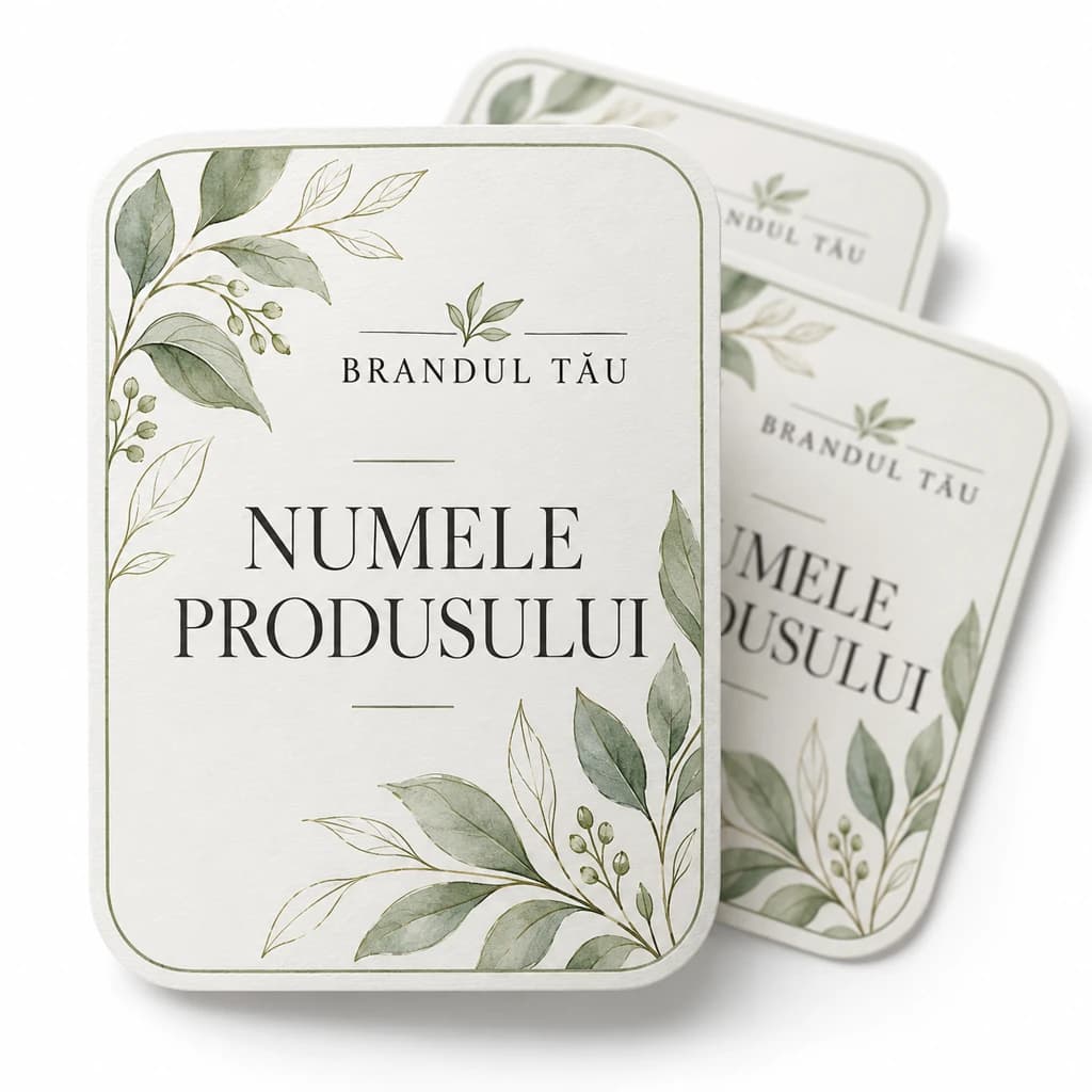 Etichete autocolante pentru produse cosmetice · 50 bucăți, 6 × 8 cm