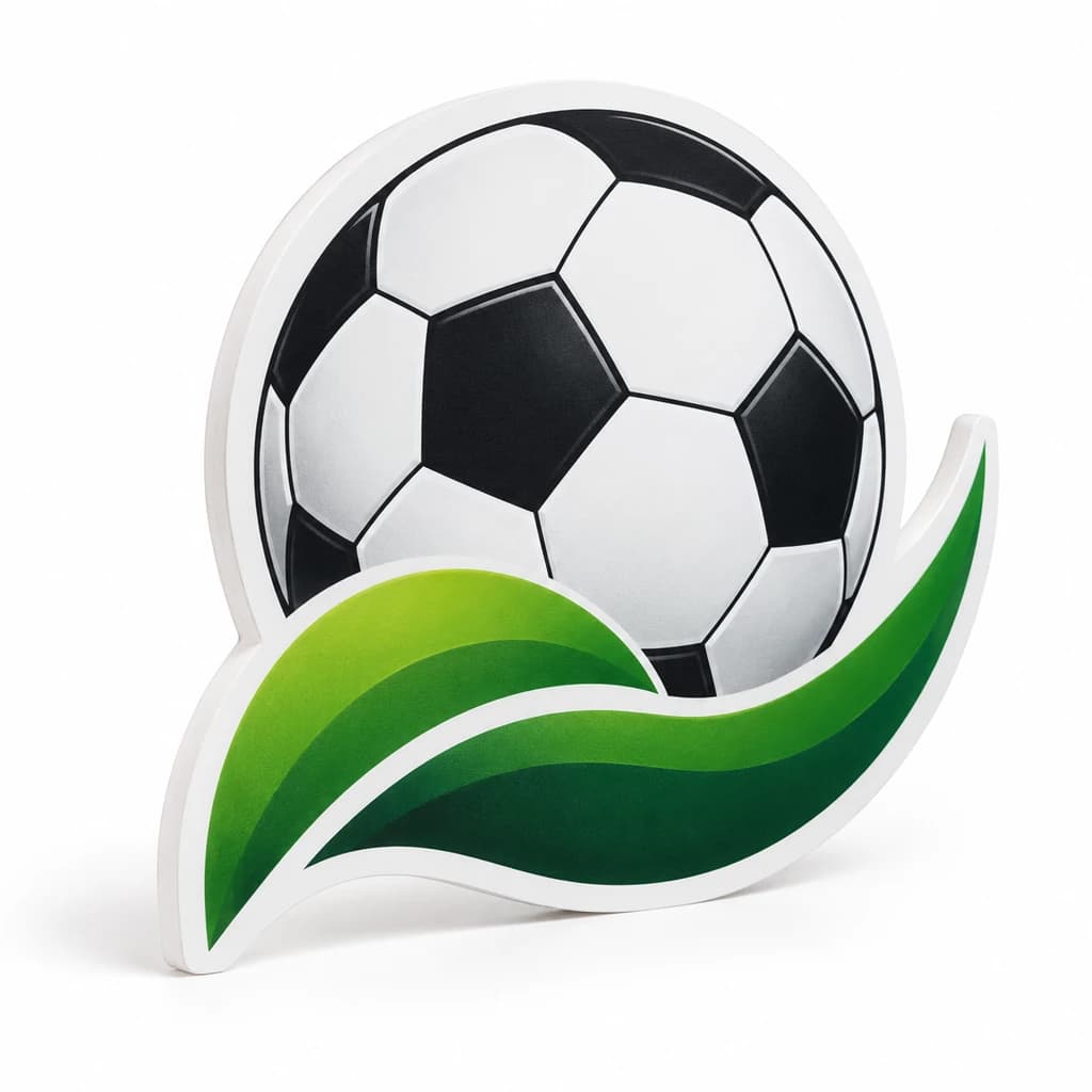 Decor PVC fotbal decupat pentru petrecere · 1 bucată, 80 × 100 cm