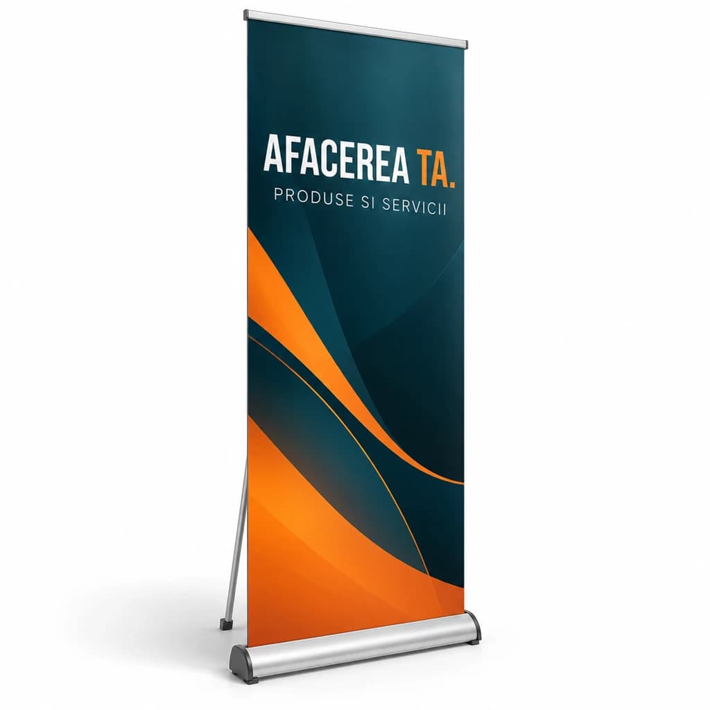 Roll-up personalizat pentru prezentarea afacerii · 1 bucată, 85 × 200 cm