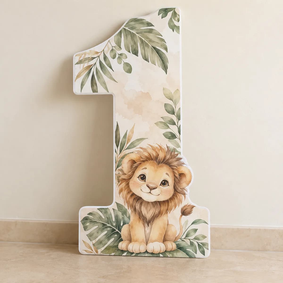 Cifra 1 safari pe PVC decupat