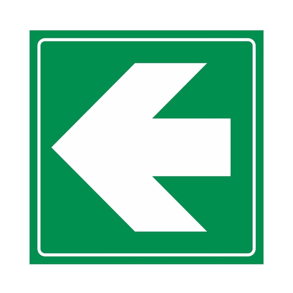 Semn Indicator Directii de urmat, PVC, 15 x 15 cm