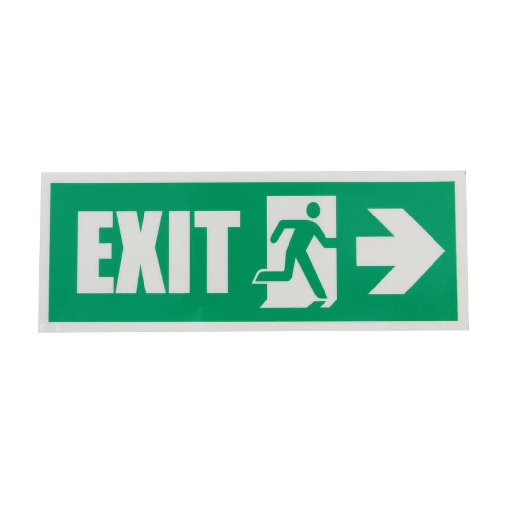 Indicator luminescent Exit Dreapta, autocolant reflectorizant, 19.5 x 7.5 cm