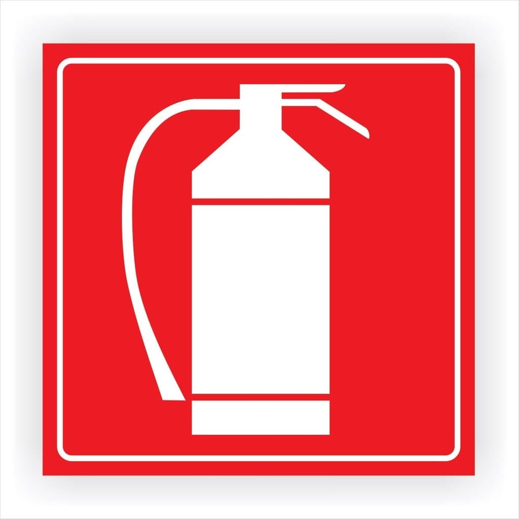 Semn Indicator Stingator, PVC, 15 x 15 cm
