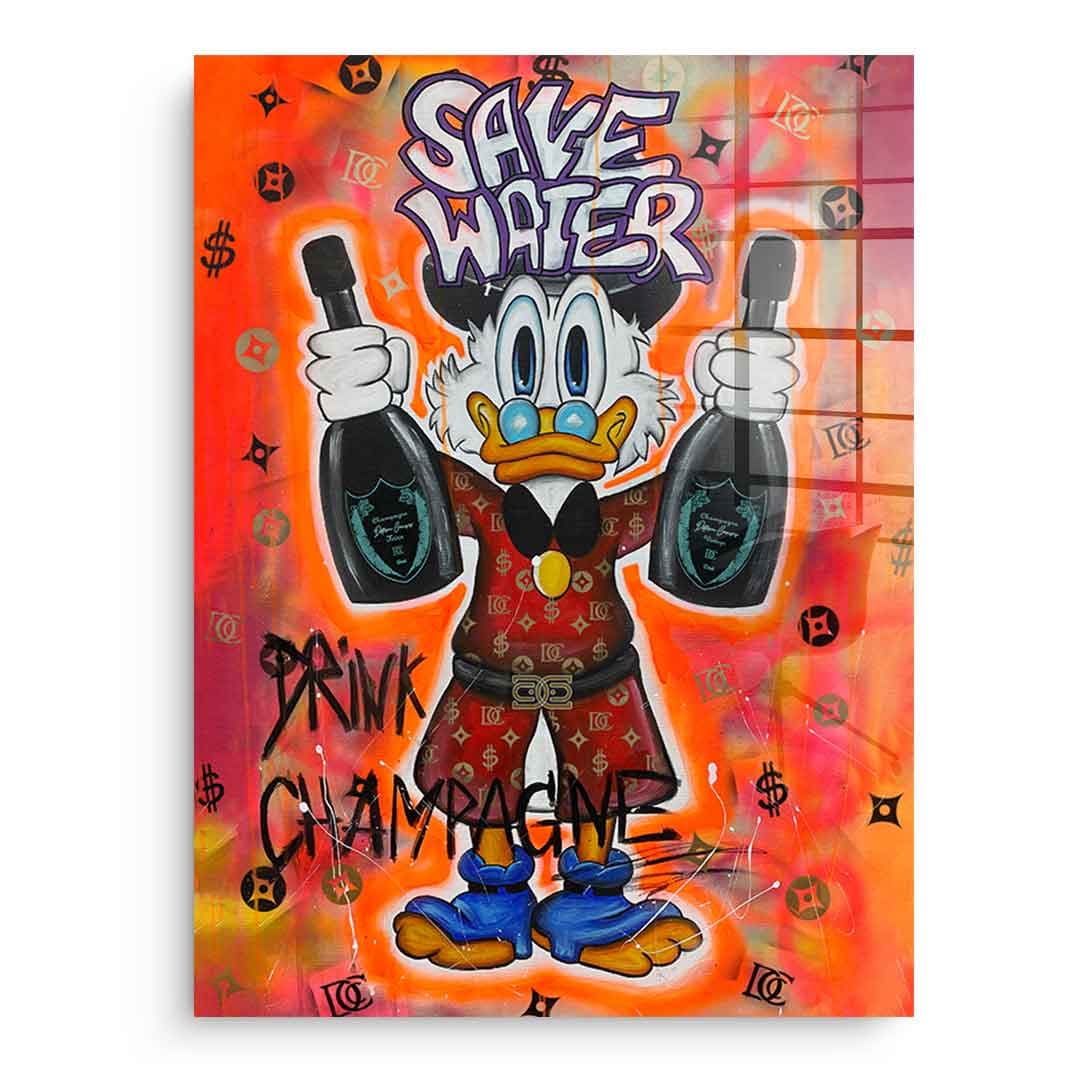 Save Water - Sticlă Acrilică