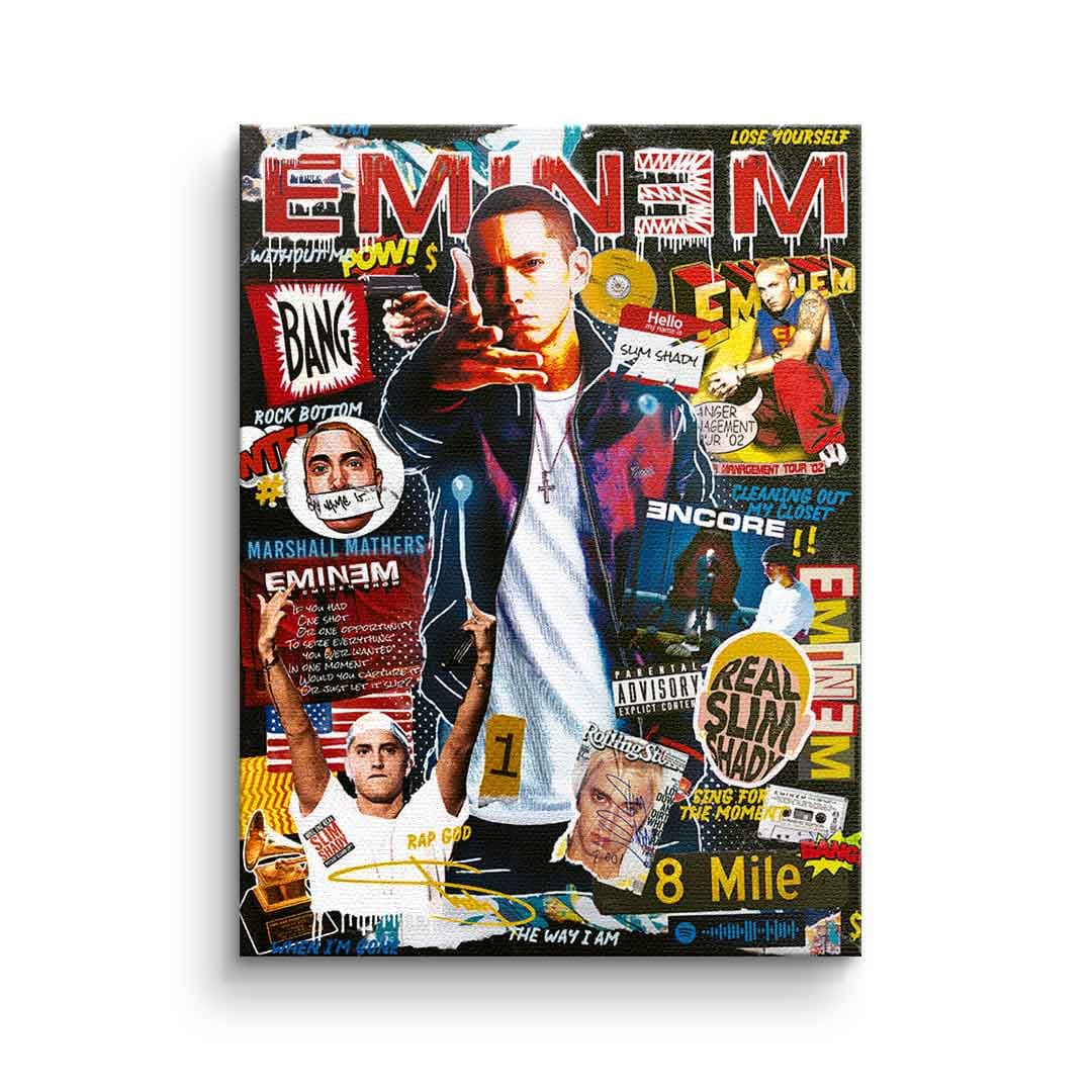 Tablou canvas rapper blond colaj pop art – decor cameră adolescent