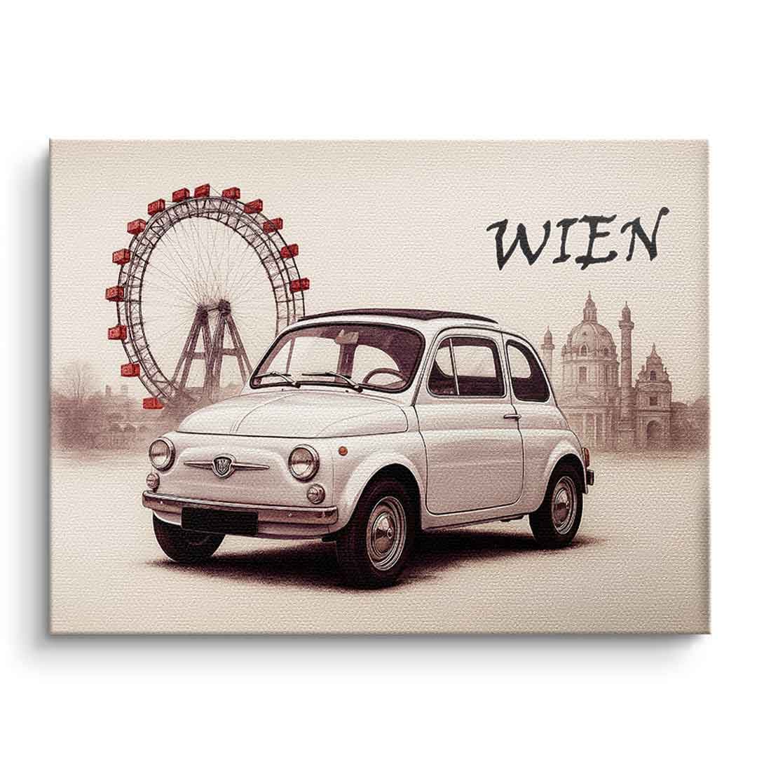 Tablou canvas Viena poster de oraș – decor hol elegant