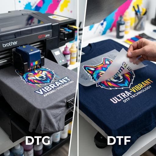 Print pe Tricouri: 4 Întrebări care Îți Spun Dacă Ai Nevoie de DTG, DTF sau Serigrafie