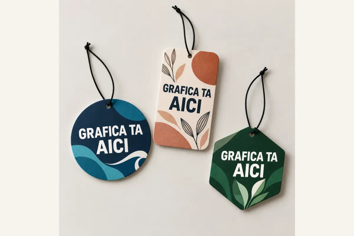 Odorizante auto personalizate în forme diferite, cu șnur elastic
