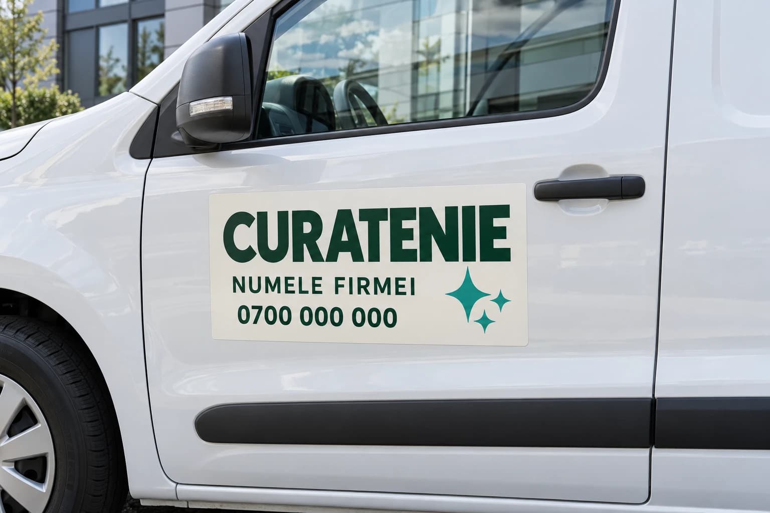 Autocolante auto pentru firmă de curățenie
