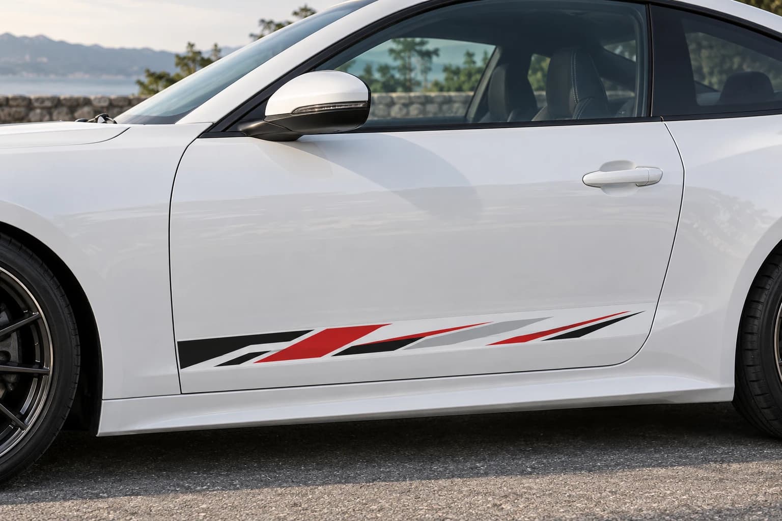 Autocolante auto cu dungi sport pentru portiere