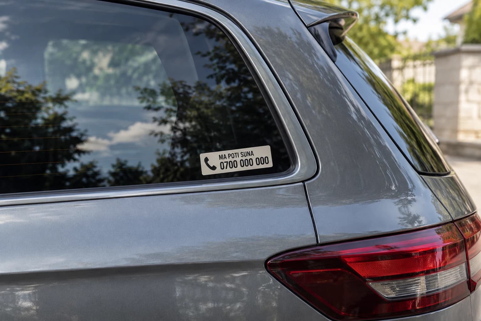 Autocolante auto cu număr de telefon pentru parcare