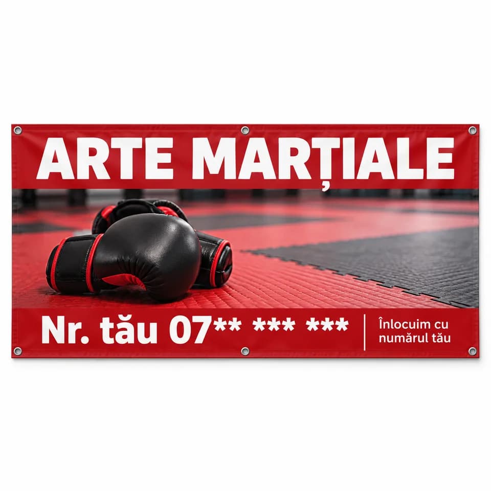 Banner arte marțiale cu numărul tău