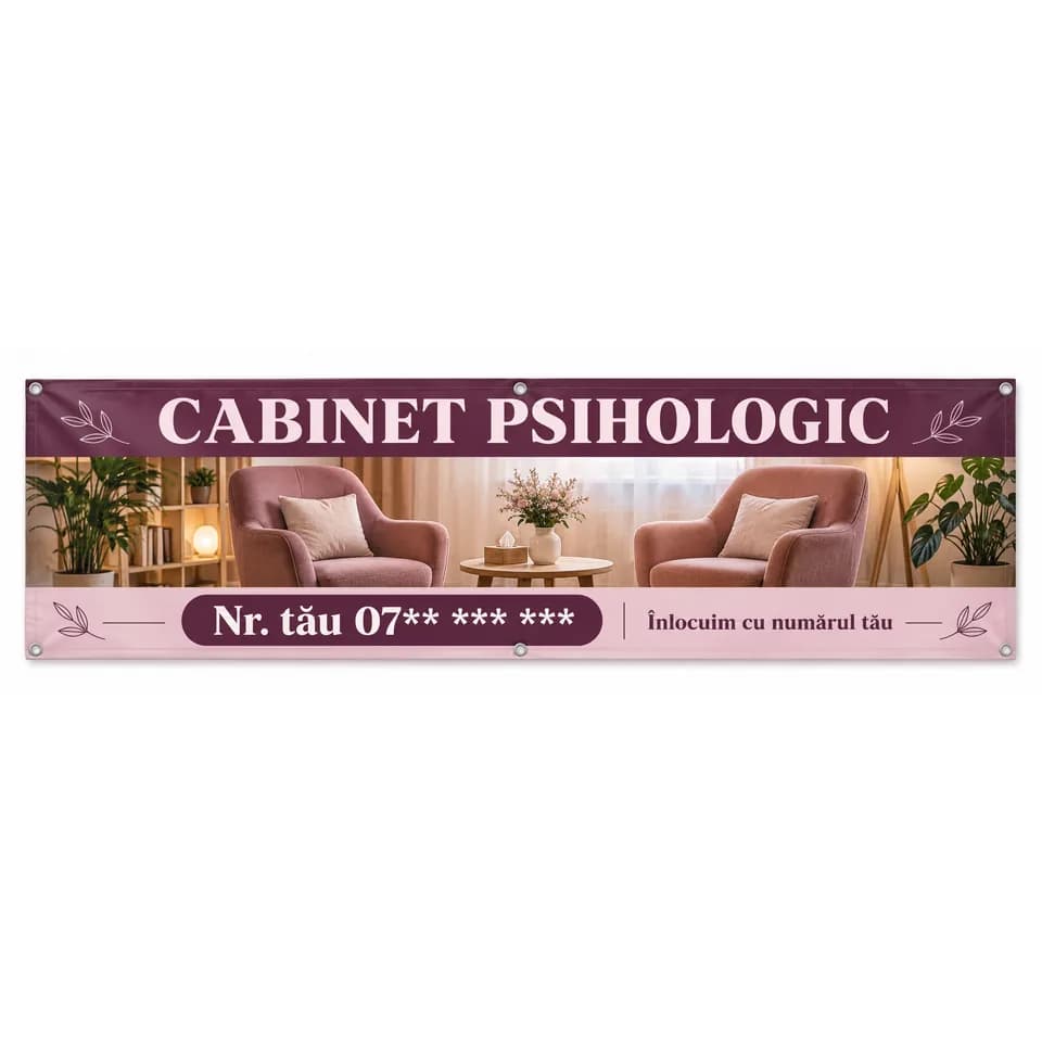 Banner cabinet psihologic cu numărul tău