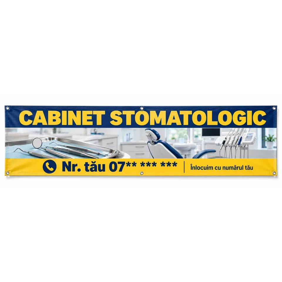 Banner cabinet stomatologic cu numărul tău