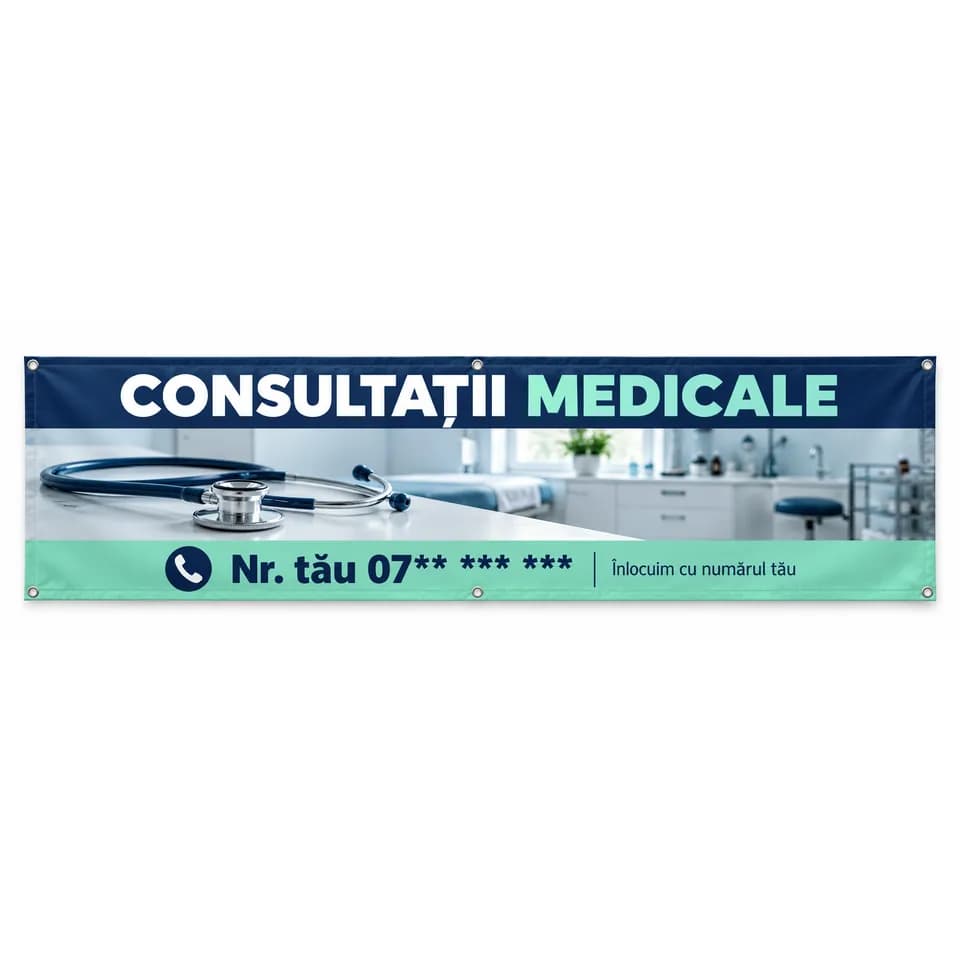 Banner consultații medicale cu numărul tău
