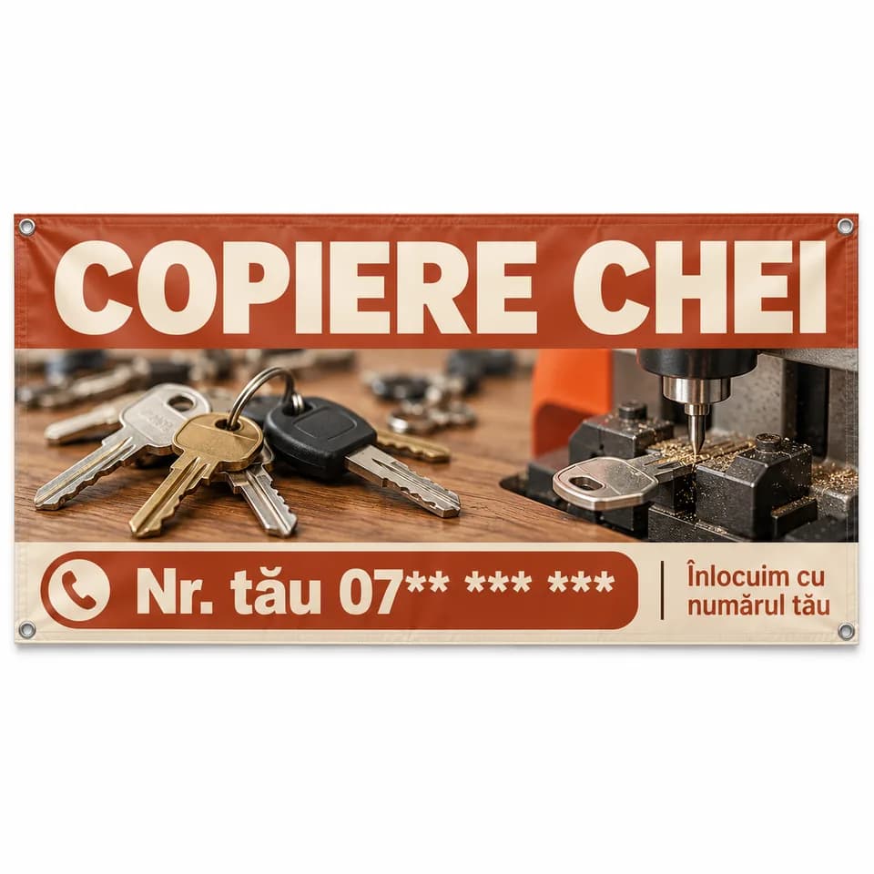 Banner copiere chei cu numărul tău