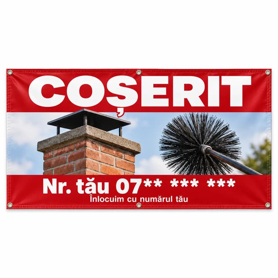 Banner coșerit cu numărul tău