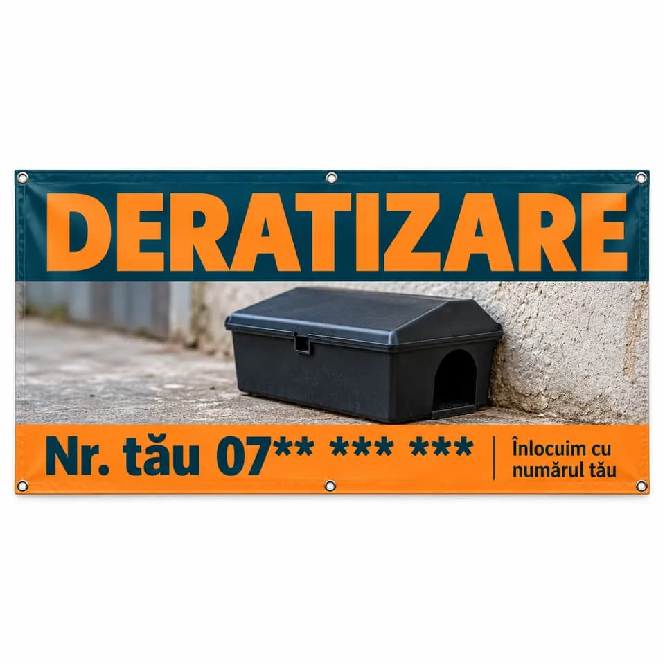 Banner deratizare cu numărul tău