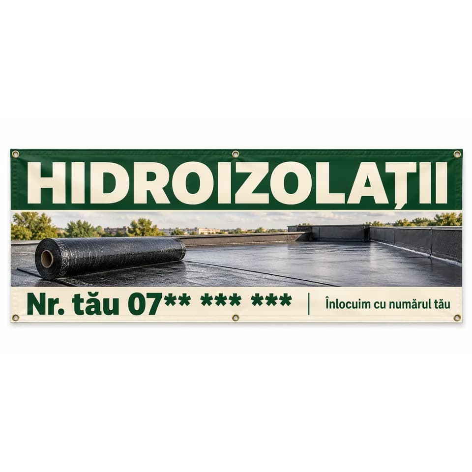Banner hidroizolații cu numărul tău