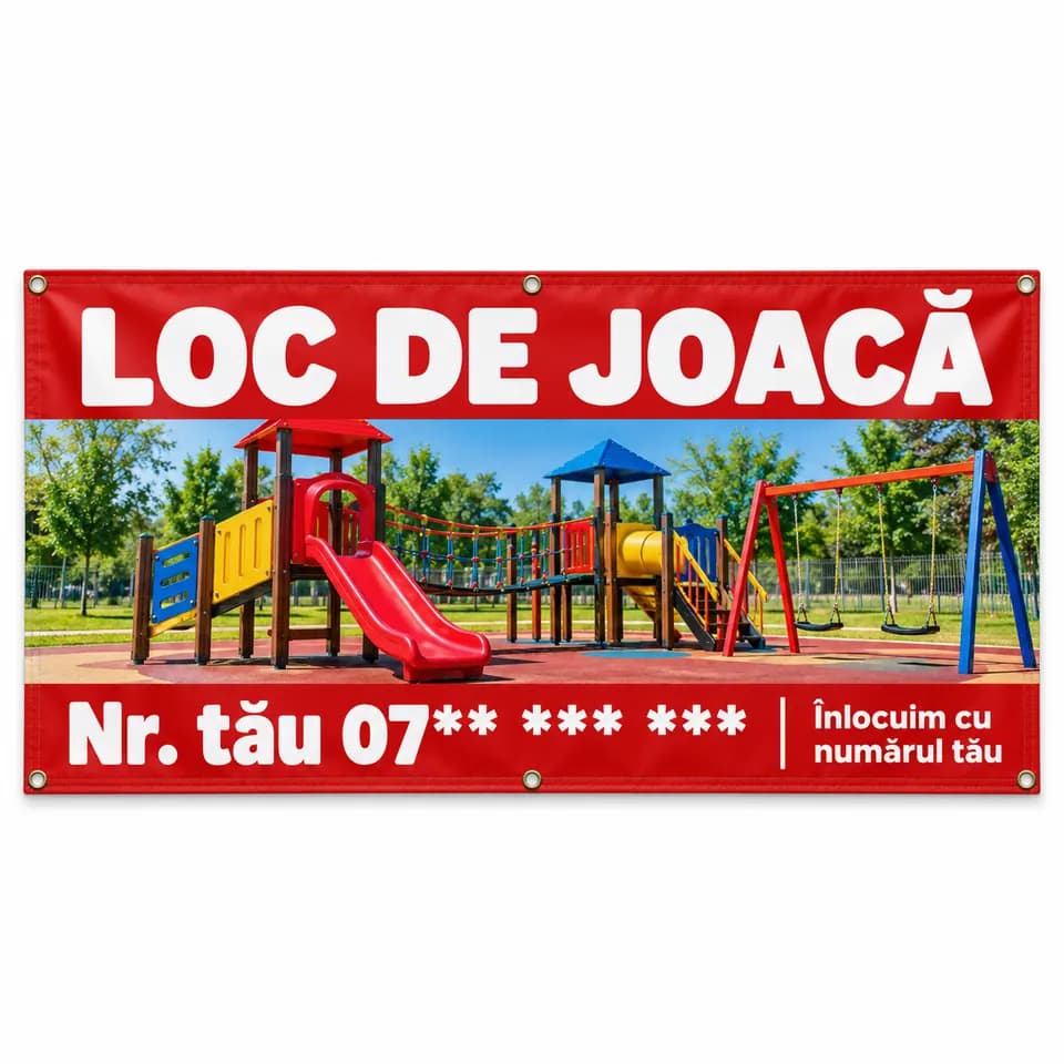 Banner loc de joacă cu numărul tău