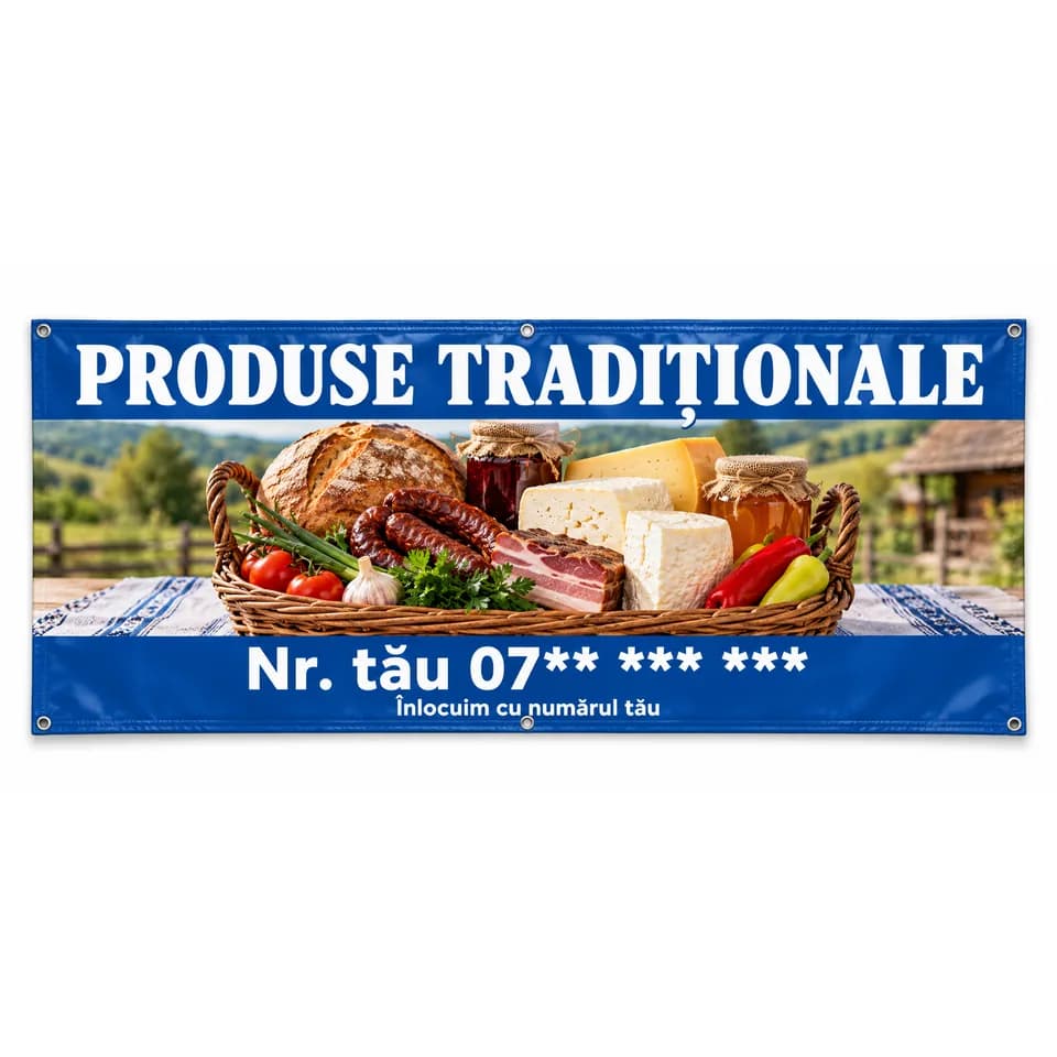 Banner produse tradiționale cu numărul tău