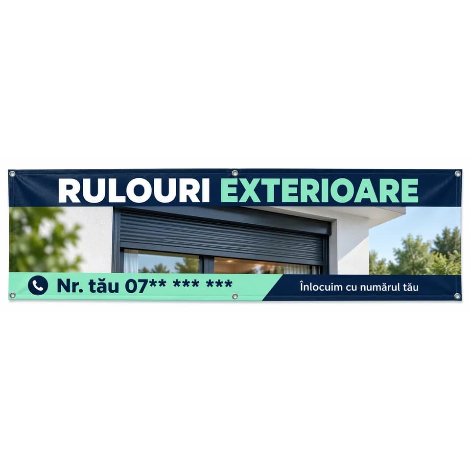 Banner rulouri exterioare cu numărul tău
