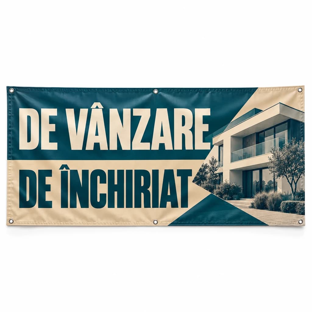 Banner de vânzare / de închiriat – model editorial