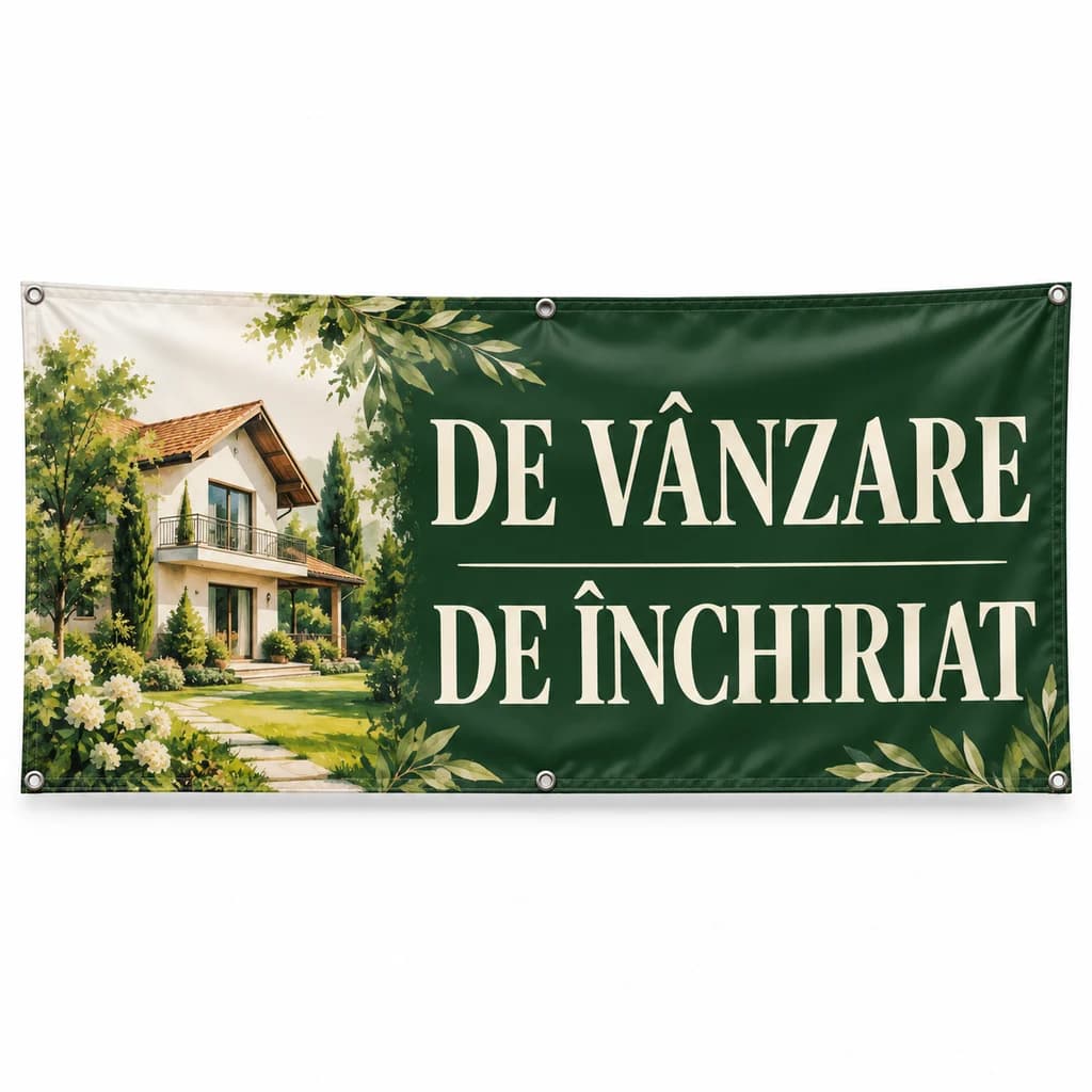 Banner de vânzare / de închiriat – model ilustrat 11