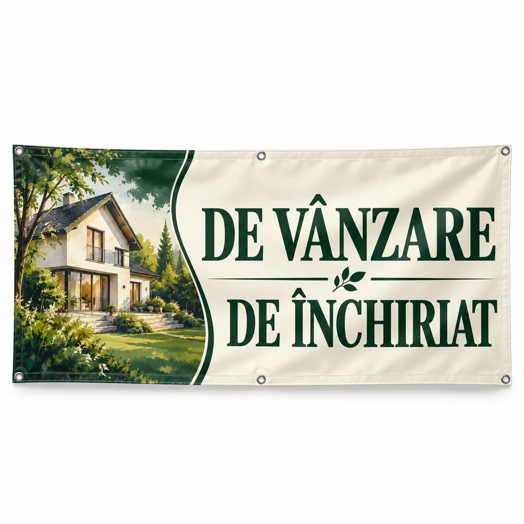 Banner de vânzare / de închiriat – model ilustrat 7