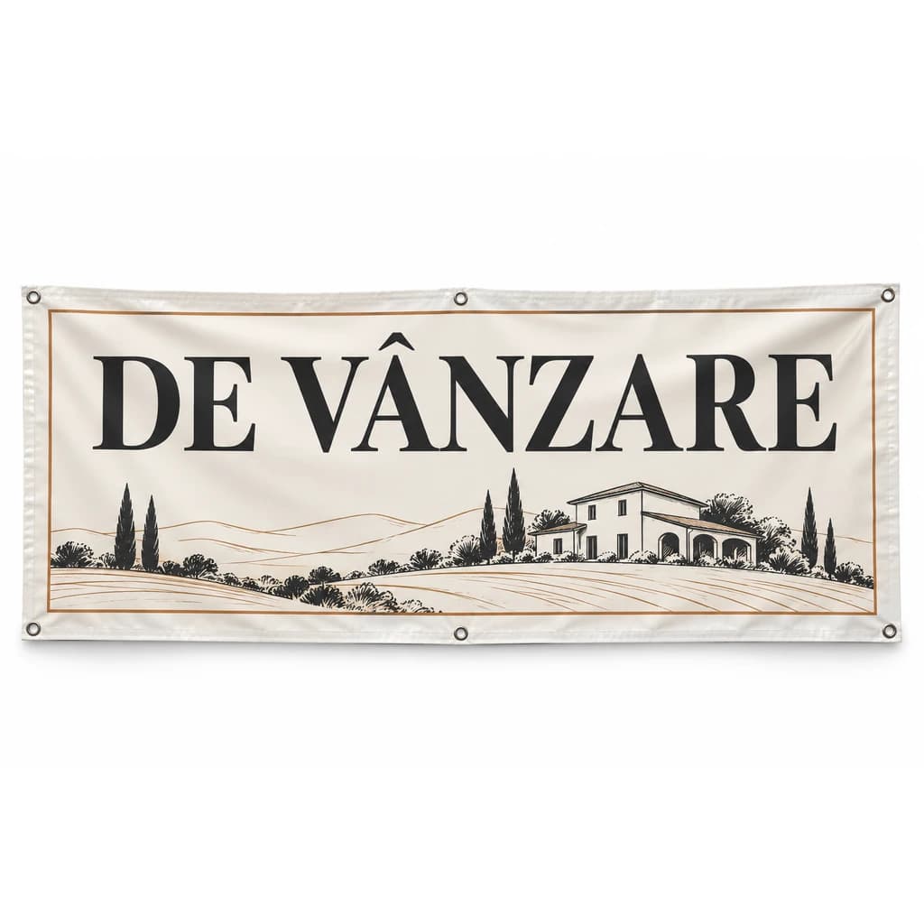 Banner de vânzare – model minimal