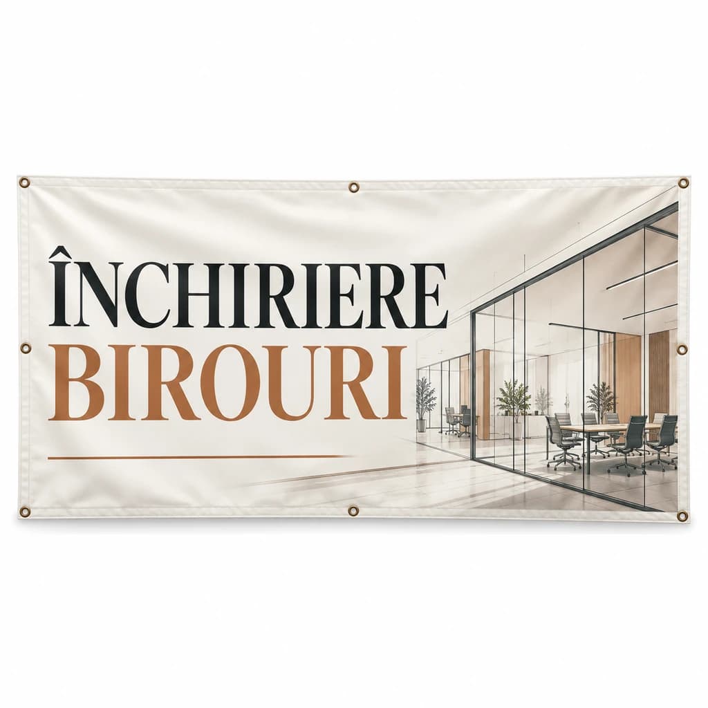 Banner închiriere birouri – model minimal