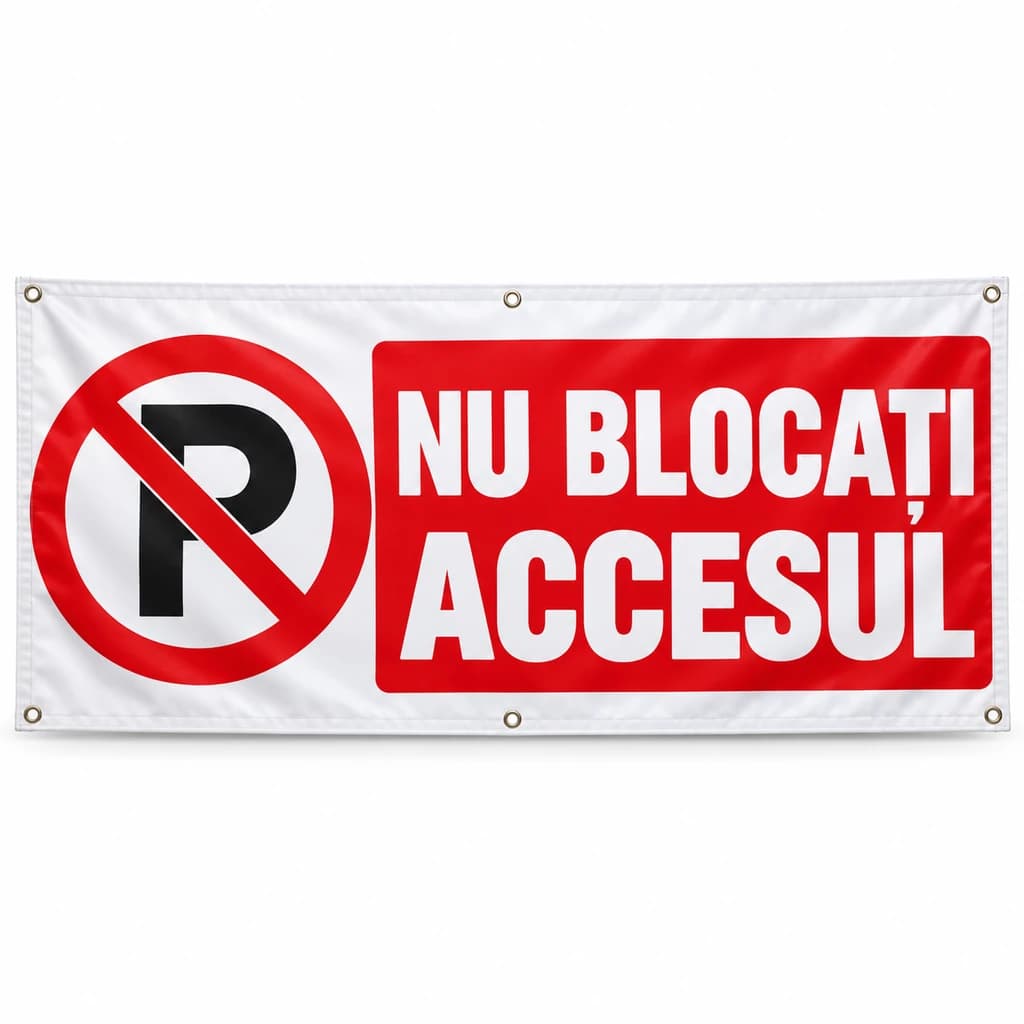 Banner nu blocați – model tipografic