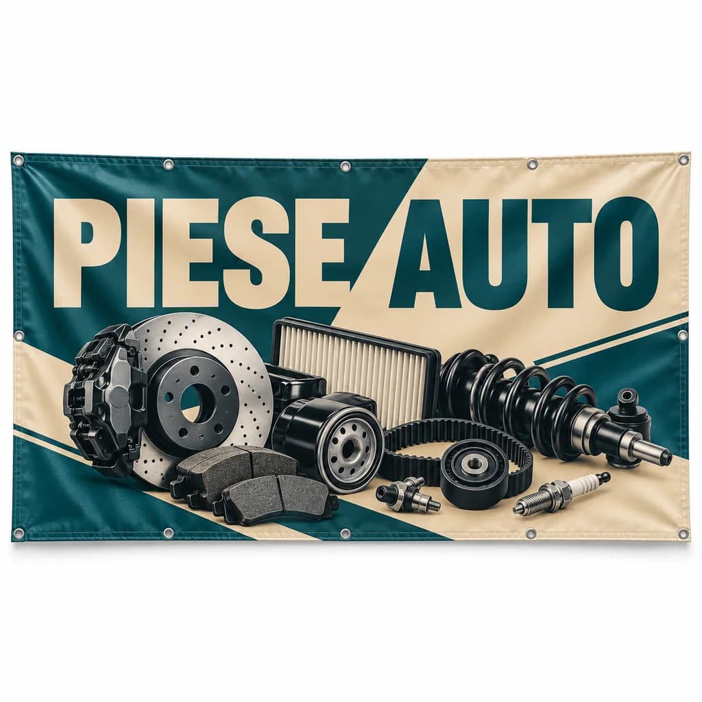 Banner piese auto – model editorial