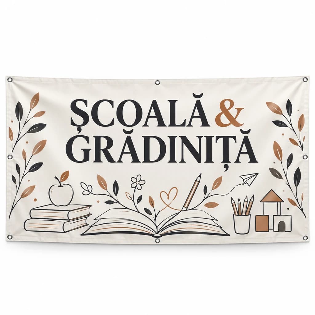 Banner școală & grădiniță – model minimal
