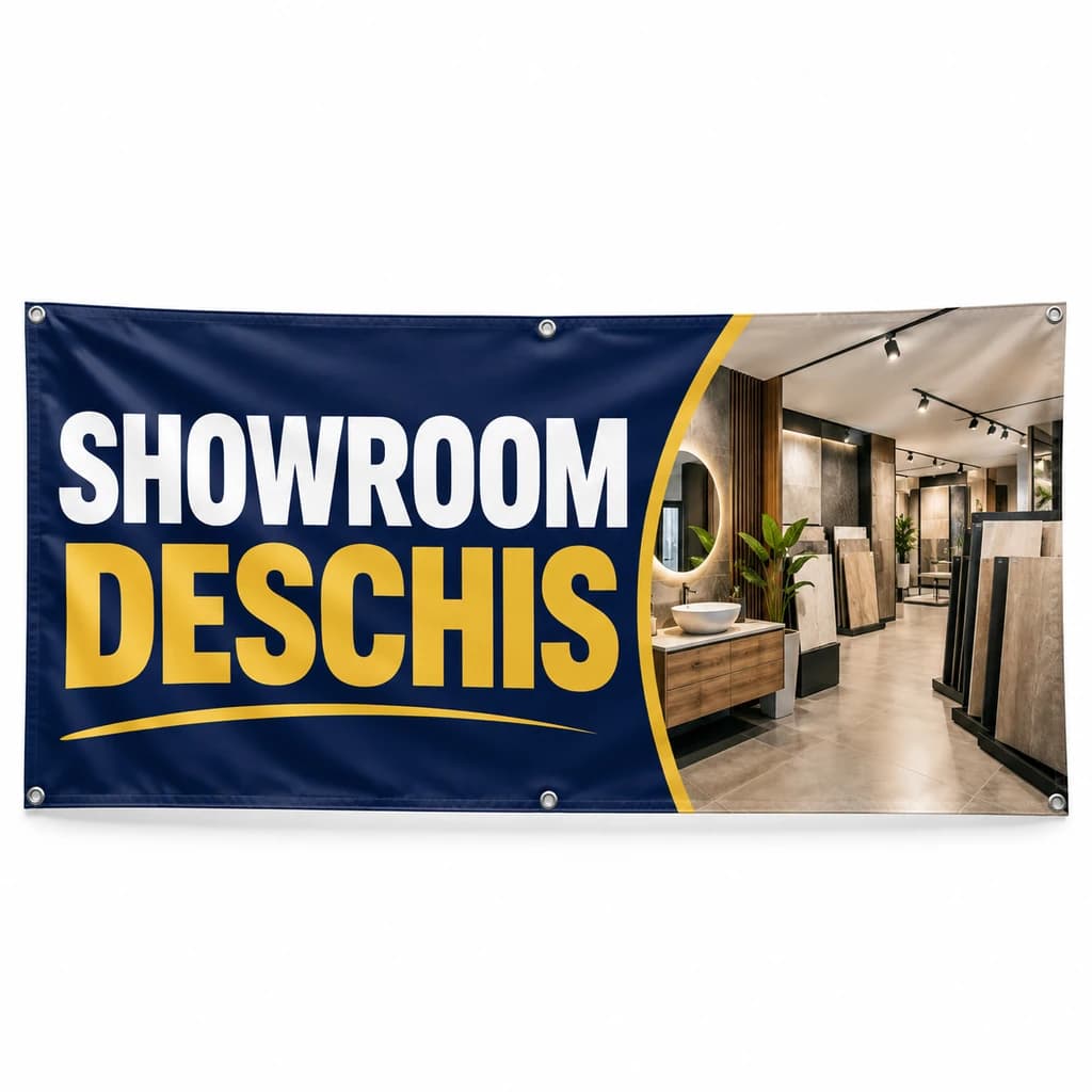 Banner showroom deschis – model fotografic